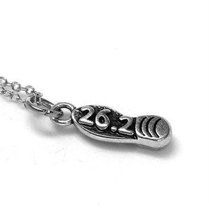 26.2 Marathon footprint Running Charm Necklace